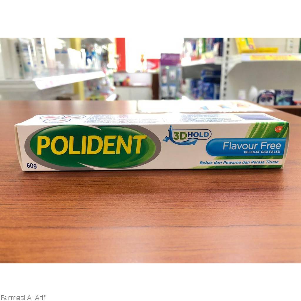 Polident Denture Adhesive Cream 3D Hold FLAVOUR FREE/FRESH MINT (20g/60g)