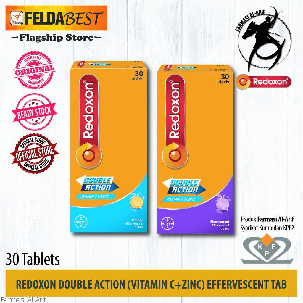 Redoxon Double Action (Vitamin C+Zinc) Effervescent Tab