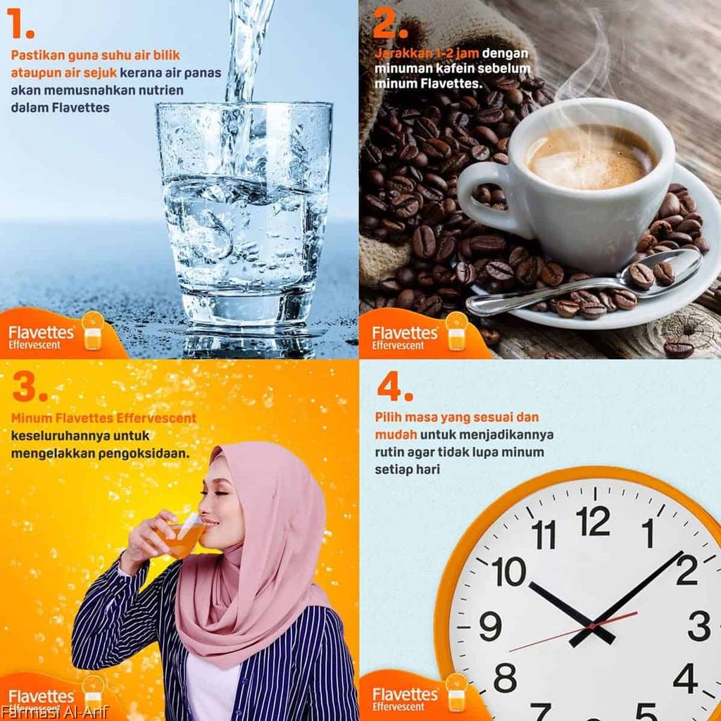 Flavettes Glow (Vitamin C + Glutathione) Effervescent Tablets 30s