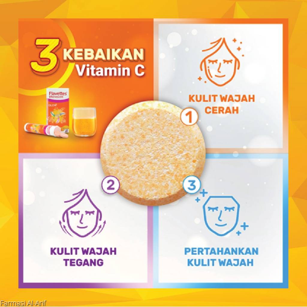 Flavettes Glow (Vitamin C + Glutathione) Effervescent Tablets 30s