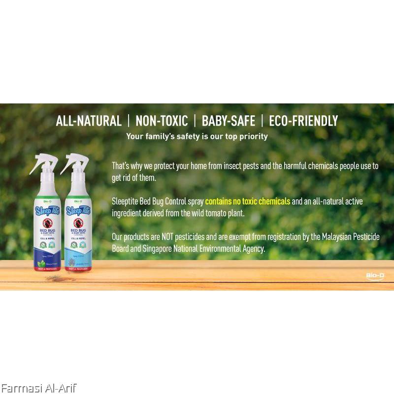 BioD Sleep Tite Bed Bug & Dust Mite Control Kill Repel 300ml [Natural