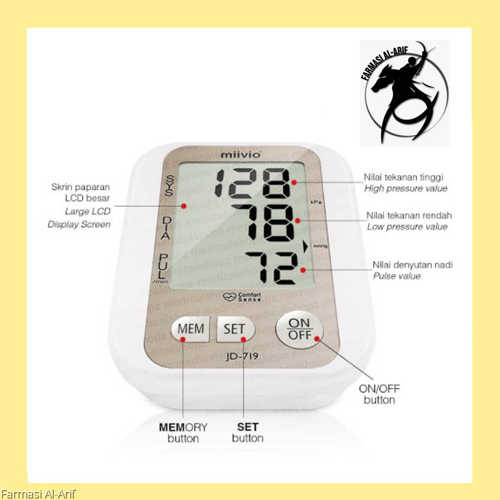 MIIVIO Automatic Digital Blood Pressure Monitor JD719
