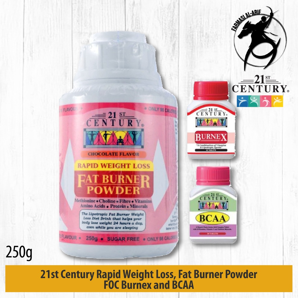 21st Century Rapid Weight Loss, Fat Burner Powder, 250 gm FOC Burnex