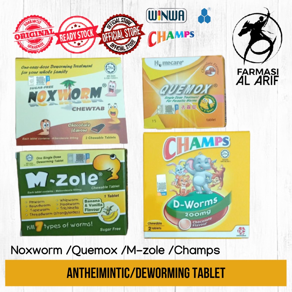 Antheimintic /Deworming Tablet ( Ubat Cacing Kunyah) Champ/ Noxworm