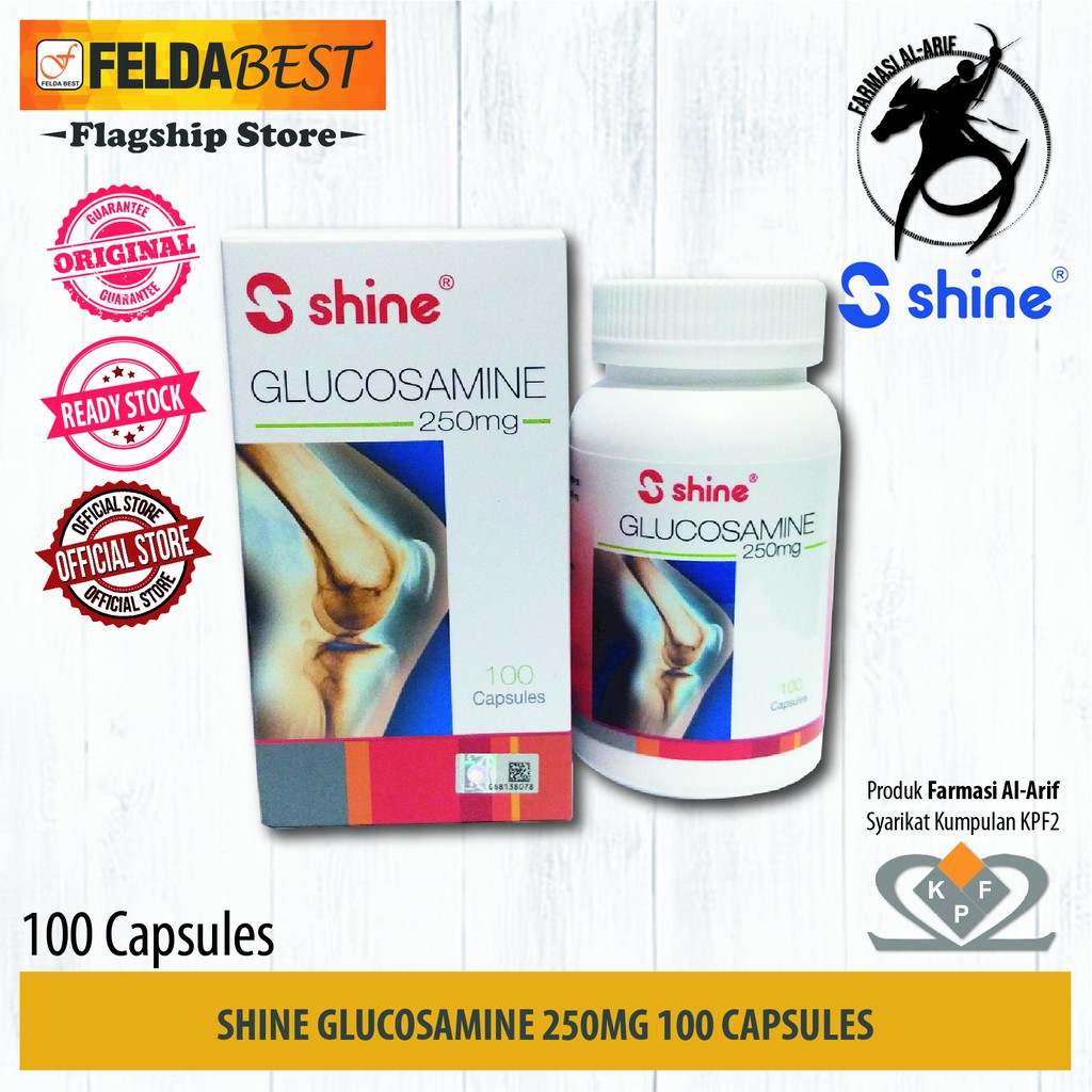 Shine Glucosamine 250mg 100 Capsules